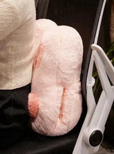 Cushion cozies are perfect for chilly days! This multifunctional plushie combines the softness of a huggable pillow with the coziness of a built-in hand warmer, all in an adorable cat design. 
Shaped like a charming fox with sweet embroidered details, it’s perfect for animal lovers of all ages. High quality and well constructed to keep its shape for a long time, you can also tuck your hands into the hidden pocket for instant warmth and cozy relaxation.